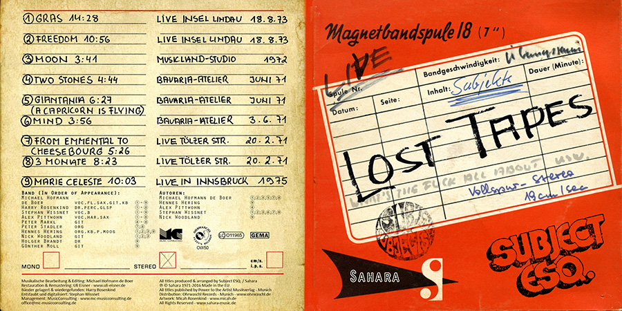 CD-Cover Lost Tapes